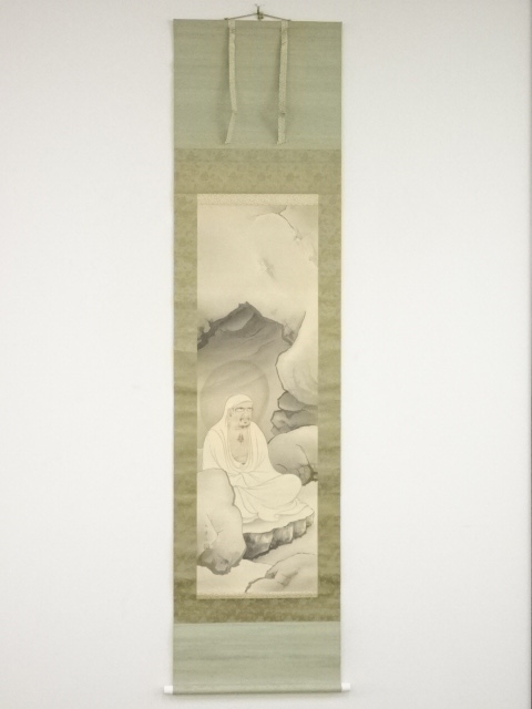 JAPANESE HANGING SCROLL / HAND PAINTED / DARUMA (1942)